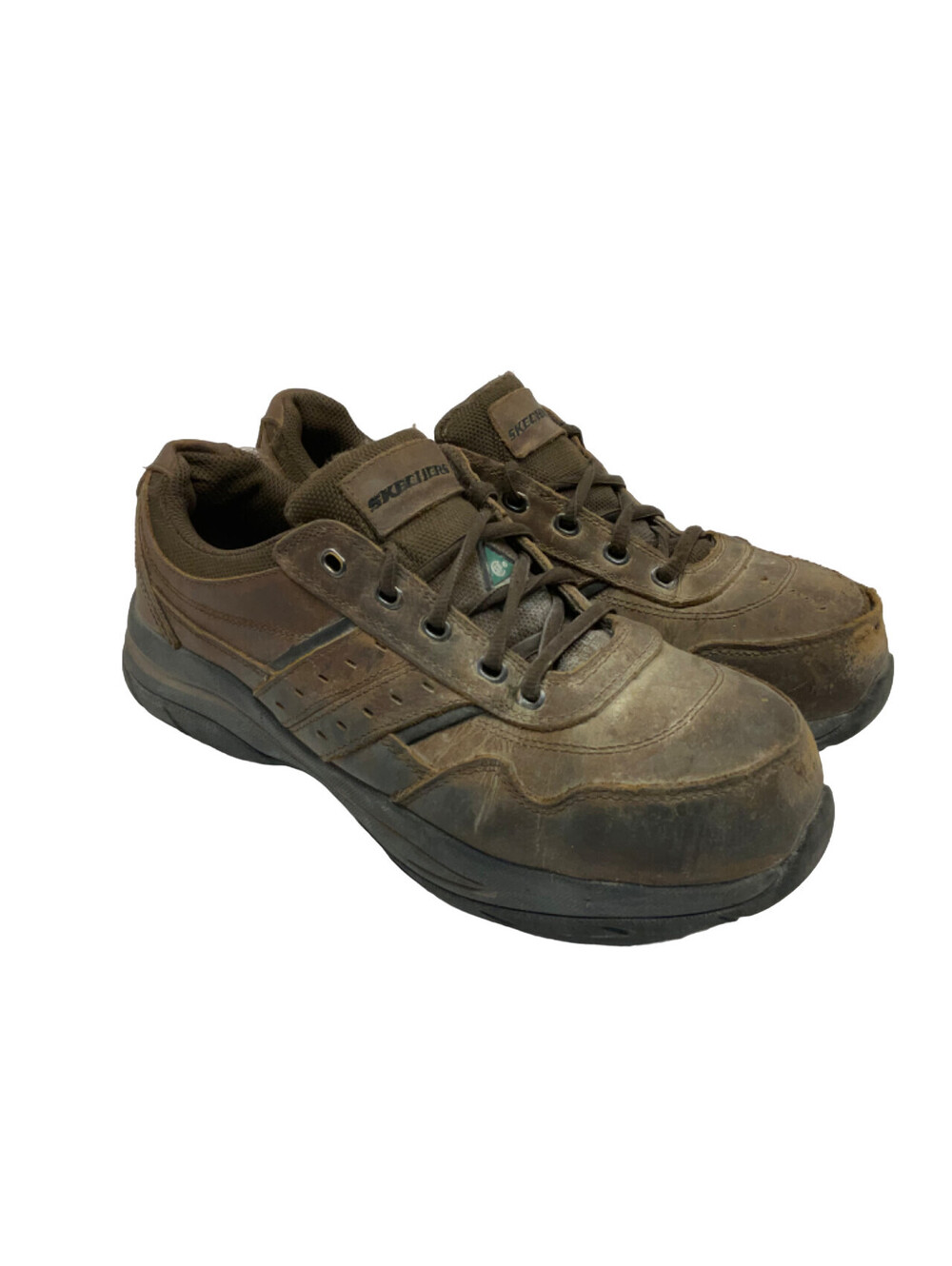 SKECHERS Men's Steel Toe Composite Plate Work Shoes 99999110 Brown Size 9M